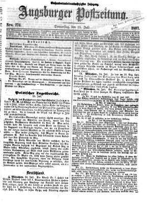 Augsburger Postzeitung Donnerstag 25. Juli 1867