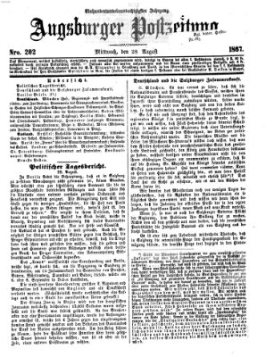 Augsburger Postzeitung Mittwoch 28. August 1867
