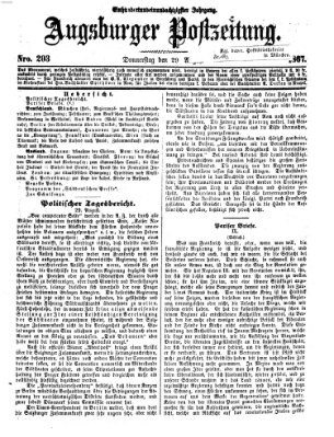 Augsburger Postzeitung Donnerstag 29. August 1867