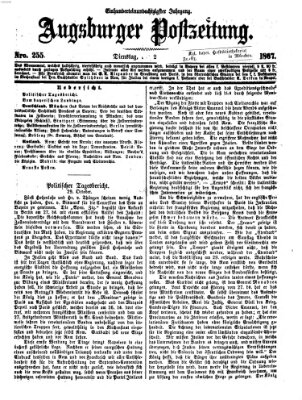 Augsburger Postzeitung Dienstag 29. Oktober 1867