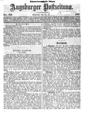 Augsburger Postzeitung Mittwoch 30. Oktober 1867