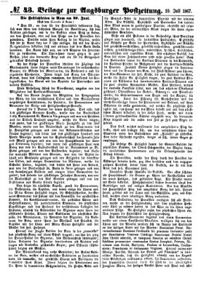 Augsburger Postzeitung Mittwoch 10. Juli 1867