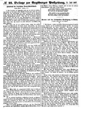 Augsburger Postzeitung Mittwoch 31. Juli 1867