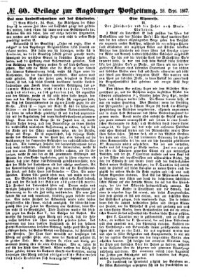 Augsburger Postzeitung Samstag 28. September 1867