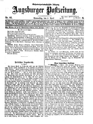 Augsburger Postzeitung Donnerstag 9. April 1868