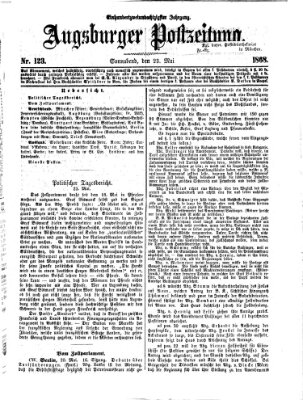 Augsburger Postzeitung Samstag 23. Mai 1868