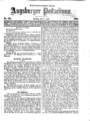 Augsburger Postzeitung Freitag 5. Juni 1868