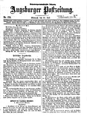 Augsburger Postzeitung Mittwoch 22. Juli 1868