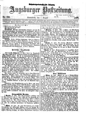 Augsburger Postzeitung Samstag 1. August 1868