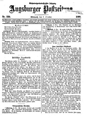 Augsburger Postzeitung Mittwoch 7. Oktober 1868