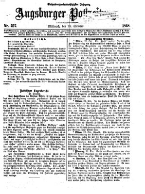 Augsburger Postzeitung Mittwoch 28. Oktober 1868