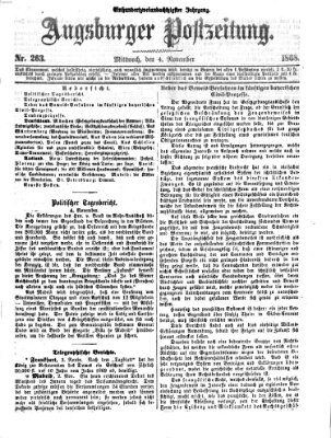 Augsburger Postzeitung Mittwoch 4. November 1868