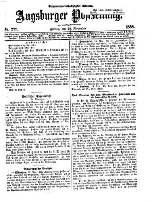 Augsburger Postzeitung Freitag 20. November 1868