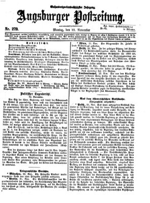 Augsburger Postzeitung Montag 23. November 1868
