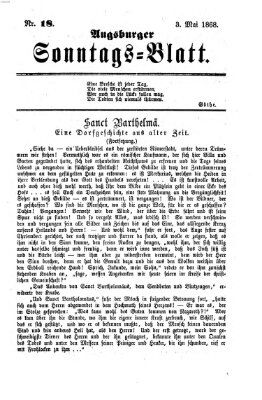 Augsburger Sonntagsblatt (Augsburger Postzeitung) Sonntag 3. Mai 1868