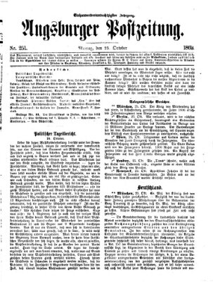 Augsburger Postzeitung Montag 25. Oktober 1869