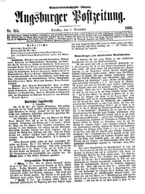 Augsburger Postzeitung Dienstag 9. November 1869