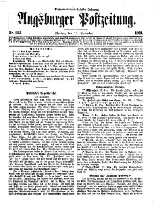 Augsburger Postzeitung Montag 13. Dezember 1869