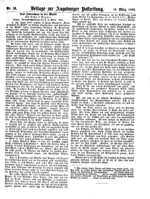Augsburger Postzeitung Freitag 19. März 1869