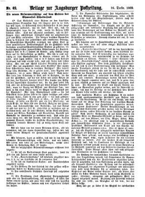 Augsburger Postzeitung Sonntag 26. Dezember 1869
