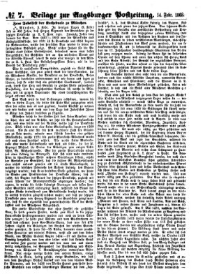 Augsburger Postzeitung Freitag 14. Februar 1868