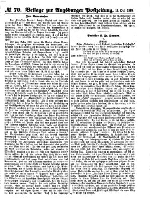 Augsburger Postzeitung Freitag 16. Oktober 1868