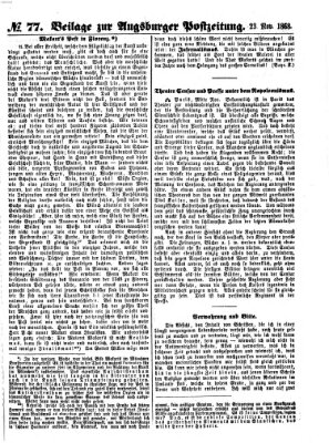 Augsburger Postzeitung Montag 23. November 1868