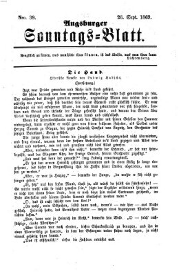 Augsburger Sonntagsblatt (Augsburger Postzeitung) Sonntag 26. September 1869