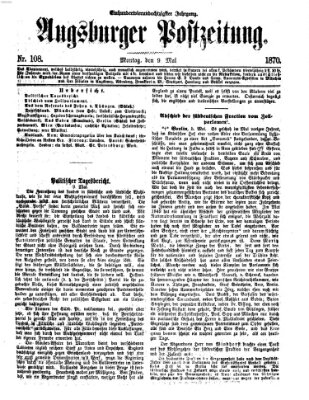 Augsburger Postzeitung Montag 9. Mai 1870