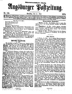 Augsburger Postzeitung Samstag 21. Mai 1870