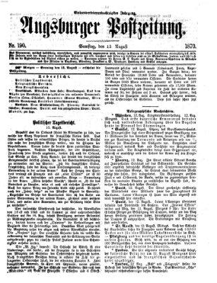 Augsburger Postzeitung Samstag 13. August 1870