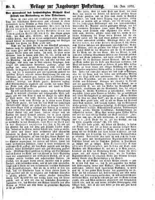 Augsburger Postzeitung Dienstag 18. Januar 1870