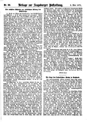 Augsburger Postzeitung Donnerstag 5. Mai 1870