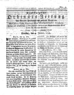 Augsburgische ordinäre Zeitung von Staats-Handlungs- und gelehrten Neuigkeiten (Augsburger Abendzeitung) Dienstag 9. Januar 1798