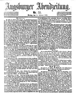 Augsburger Abendzeitung Montag 24. Februar 1868
