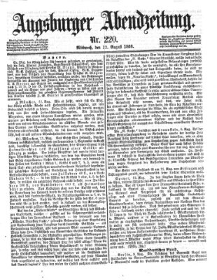 Augsburger Abendzeitung Mittwoch 12. August 1868