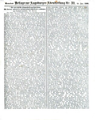 Augsburger Abendzeitung Samstag 30. Januar 1869