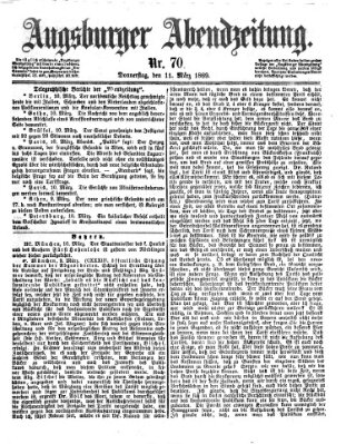 Augsburger Abendzeitung Donnerstag 11. März 1869