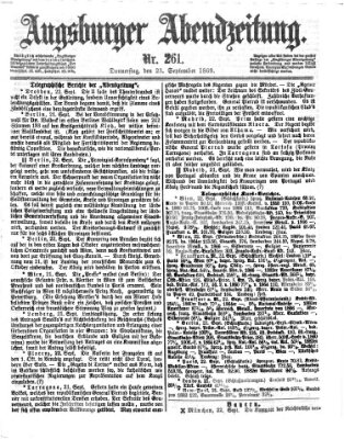 Augsburger Abendzeitung Donnerstag 23. September 1869