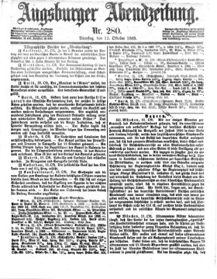 Augsburger Abendzeitung Dienstag 12. Oktober 1869