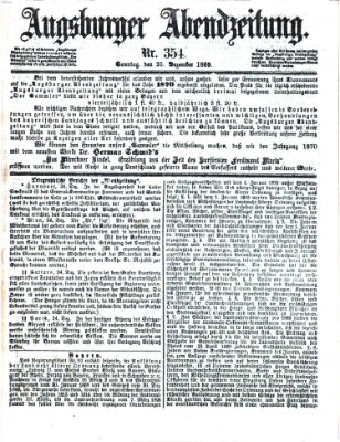 Augsburger Abendzeitung Sonntag 26. Dezember 1869