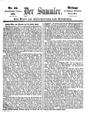 Der Sammler (Augsburger Abendzeitung) Dienstag 19. April 1864