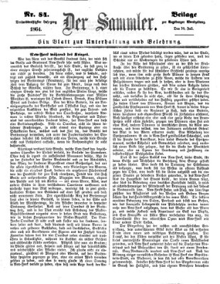 Der Sammler (Augsburger Abendzeitung) Mittwoch 20. Juli 1864
