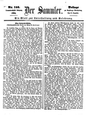 Der Sammler (Augsburger Abendzeitung) Donnerstag 29. Dezember 1864