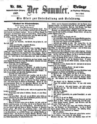 Der Sammler (Augsburger Abendzeitung) Donnerstag 4. April 1867