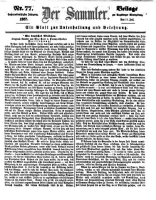 Der Sammler (Augsburger Abendzeitung) Samstag 13. Juli 1867
