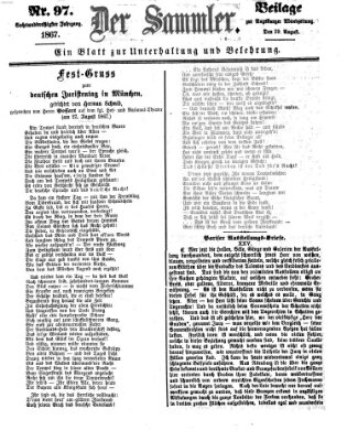 Der Sammler (Augsburger Abendzeitung) Donnerstag 29. August 1867