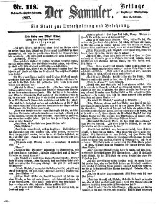 Der Sammler (Augsburger Abendzeitung) Samstag 19. Oktober 1867