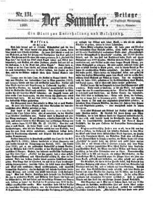 Der Sammler (Augsburger Abendzeitung) Samstag 21. November 1868