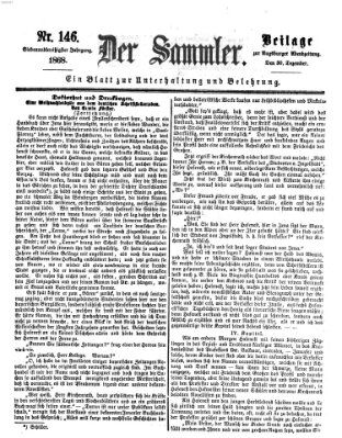 Der Sammler (Augsburger Abendzeitung) Mittwoch 30. Dezember 1868